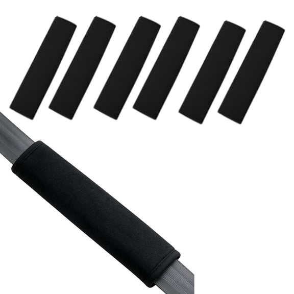 6 PCS Soft Car Seat Belt Cover Pads,Comfort Shoulder Strap Cushion for Car & Backpack,Black