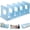 Blue, variant on Elezeal Clear Acrylic 4-Slot Desktop Bookends, Desk File & Magazine Holder Organizer for Home and Office