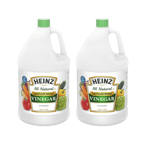 Heinz All Natural Distilled White Vinegar 5% Acidity, 1 gal Jug (Pack of 2)