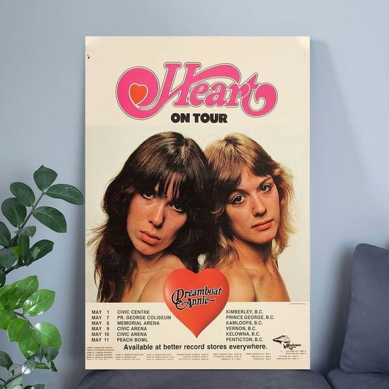 Music Poster- Heart The Band Tour Poster - Vintage Style - Size
