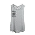thumbnail image 1 of What Would Abbi And Ilana Do Women's Fashion Sleeveless Muscle Tank Top Tee Sport Grey Large, 1 of 4