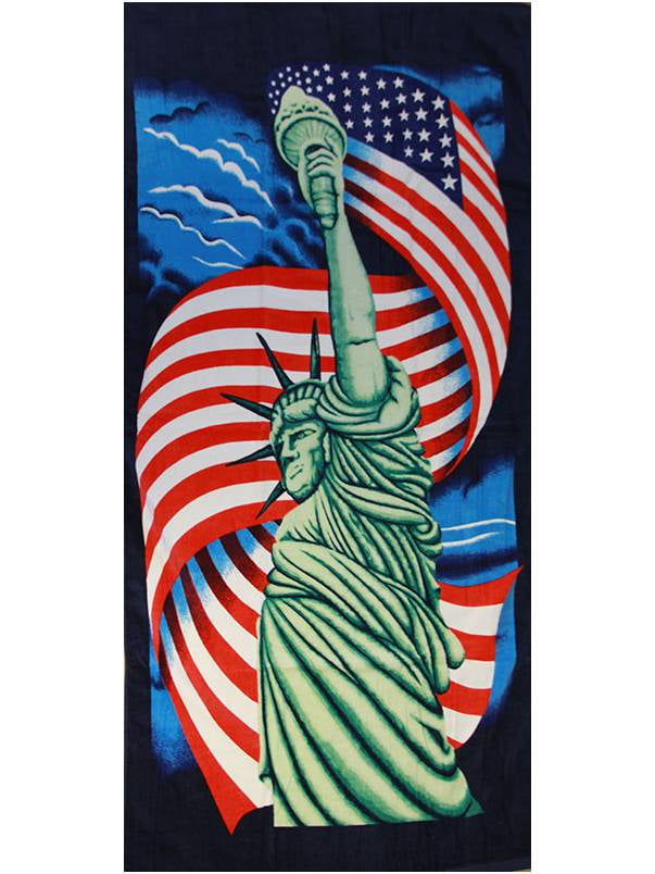 USA Lady Liberty Beach Towel 