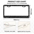 thumbnail image 3 of Coolnut Black Leopard License Plate Frames 2pcs, Aluminum Universal Car License Plate Holder with Elliptical Hole for US Vehicles, 12"x 6", 3 of 7