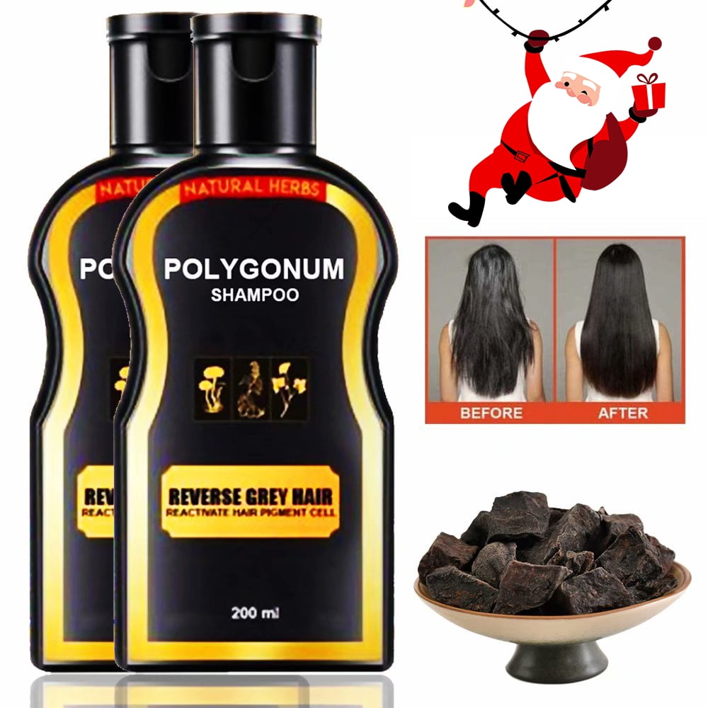 Cosprof 2 Pack Natural Shampoo, Polygonum Multiflorum Shampoo Reverse Grey Hair Darkening, Perfect Christmas Gift for Women, Cosprof 2 Pack Natural Shampoo, Polygonum Multiflorum Shampoo Reverse Grey Hair Darkening, Perfect Christmas Gift for Women,