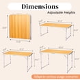 thumbnail image 3 of 4Ft Portable Multipurpose Folding Table wood grain color, 3 of 16