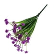 thumbnail image 4 of Artificial Plastic Flower Leaves 7 Branches Lifelike plastic small flower Bonsai Home Decoration Photo Props purple, 4 of 4