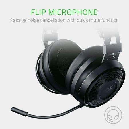 Razer - Nari Essential Wireless THX Spatial Audio Gaming Headset for PC and PlayStation 4 - Black
