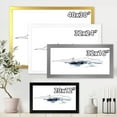 thumbnail image 4 of Designart 'Minimalistic Seascape With Boat and Black Mountains' Nautical & Coastal Framed Art Print, 4 of 4