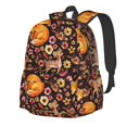 thumbnail image 1 of Bingfone Woodland Creatures Floral Pattern Large Capacity Student Backpack, Wear-resistant and Lightweight School, Work, Travel, Sports Backpack, Unisex, 1 of 8