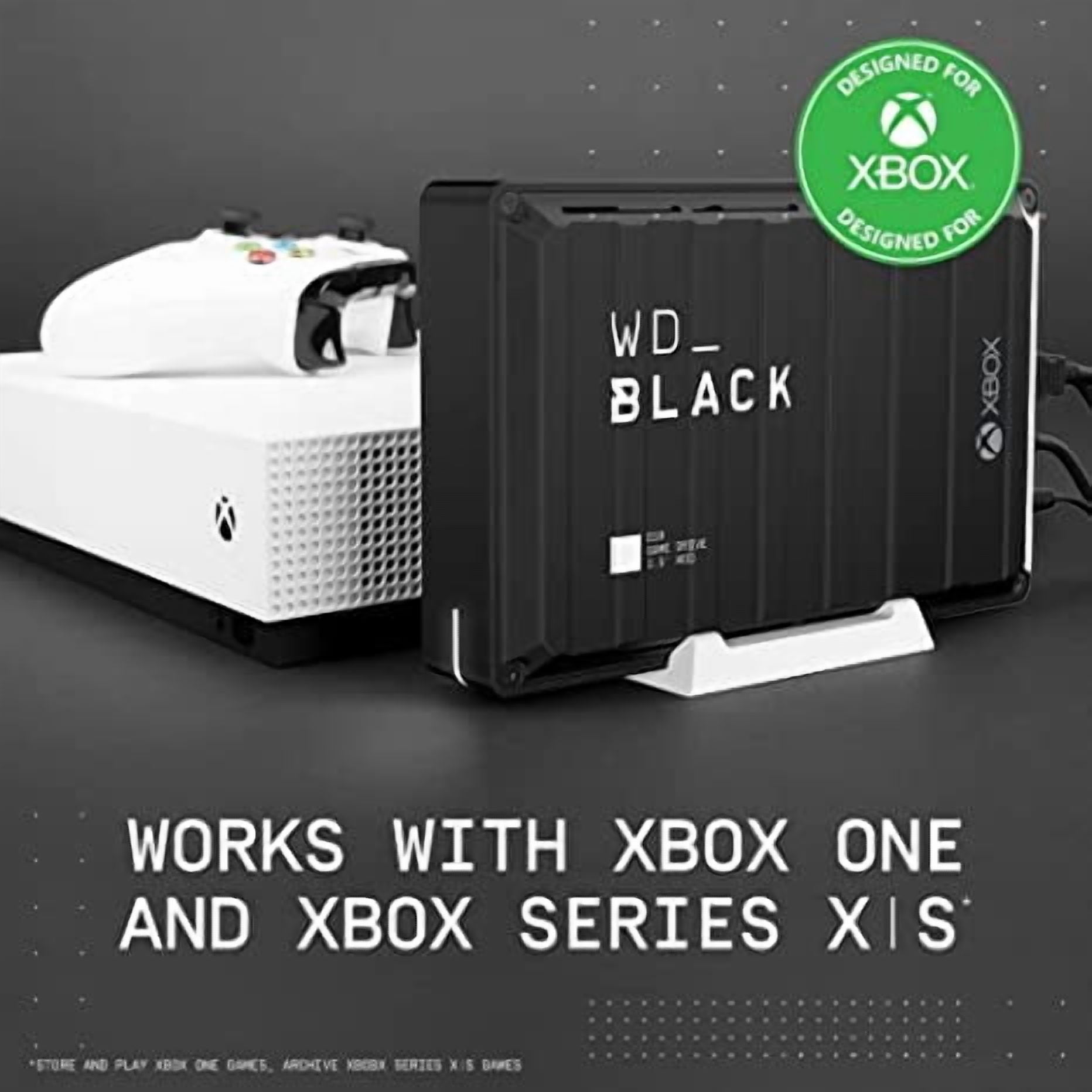 WD_BLACK D10 Game Drive for Xbox One WDBA5E0120HBK - Hard drive - 12 TB - external (portable) - USB 3.2 Gen 1 - 7200 rpm - black