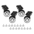 thumbnail image 1 of Miulika Roues de Valise Silencieuses Roues Omnidirectionnelles Gauche et Droite Noir 4 Pcs Sans Frein, 1 of 9