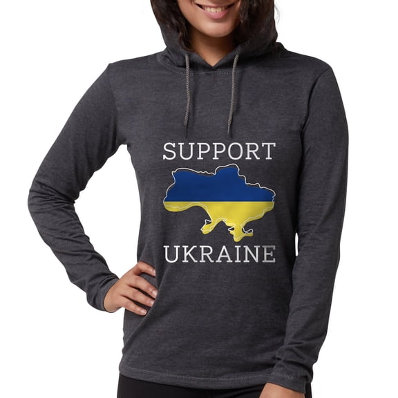 CafePress - Support Ukraine - Womens Hooded Shirt