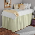 thumbnail image 3 of Dorm Bedskirt- Dorm Bedskirt for Dorm Room, 46" Tailored Drop Dust Ruffle Bedskirt, Extra Long College Dorm Bedskirt, 100% Microfiber-Ivory Solid, Twin-XL Size (39"x 80"), 3 of 4