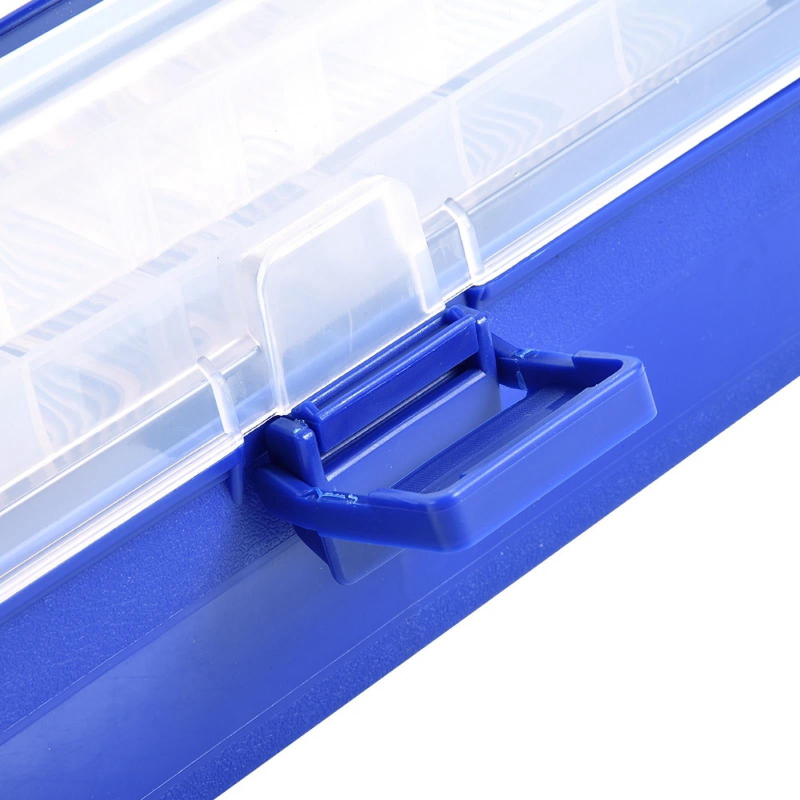 BIMZUC Portable 3-Layer Fishing Tackle Box Accessory Storage Holder with Detachable Dividers for Lures Hooks Baits (11.8 inches / 30 cm) - Multi-Compartment Organizer Organizer for Anglers