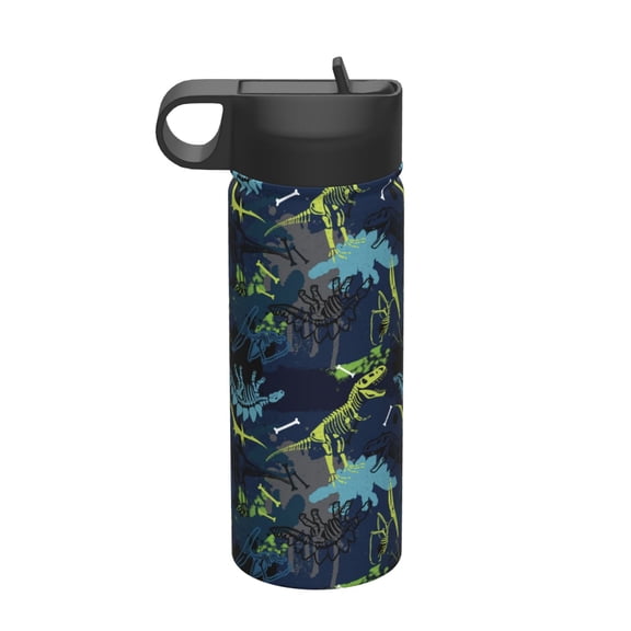 Vsdgher Cartoon Dinosaur for Insulated Stainless Steel Water Bottle,18oz Sports Water Bottle Stainless Steel Reusable Tumbler for Sports, Travel, and School