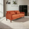 thumbnail image 5 of YYAo Sofa, Couch for Living Room, Orange Corduroy Couch, Modern Sofa with Two Pillows for Living Room, Lounge, 5 of 12