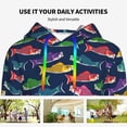 thumbnail image 4 of Sikiie Colorful Carp Streamer 1 Women's Casual Hoodies Long Sleeve Lightweight Pullover Tops Loose Sweatshirt-Small, 4 of 7