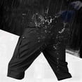 thumbnail image 3 of Ceisia Men Multi Pocket Ripstop Cargo Shorts Elastic Waistband Drawstring Outdoor Workwear Casual Bottoms Black XXXXL Gift, 3 of 7