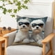 thumbnail image 5 of Flock Cute Animals Print Pillow Cover Decorative Throw Pillowcase for Sofa Living Room Bedroom Decor Accent Cushion Cover Home Decorations, 5 of 6