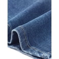 thumbnail image 5 of INSPIRE CHIC Denim Skirt for Women Casual High Waist Back Slit Stretch Knee Length Jean Skirts with Pockets XL Mid Blue, 5 of 6