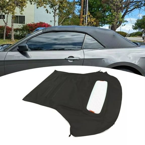 For Ford Mustang 2005-2014 Convertible Top Soft & Heated Glass Window Sailcloth