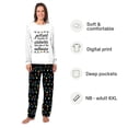 thumbnail image 2 of Family Matching Christmas Vacation Pajama Set, Festive String Light Design with Black Pants and Pet Outfit, 2 of 7