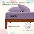 thumbnail image 4 of KOMFIT 800TC Egyptian Cotton Sheet Set Soft and Breathable - 4 Piece Bed Sheet levender Solid Olympic Queen Size - 12" Deep Pocket, 4 of 5