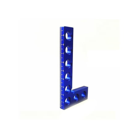 

Right Angle Ruler Woodworking Metalworking Corner Angles Tools Measurement Gauge Aluminum Alloy L-shaped 90 Degree Square Rulers Metric unit Blue