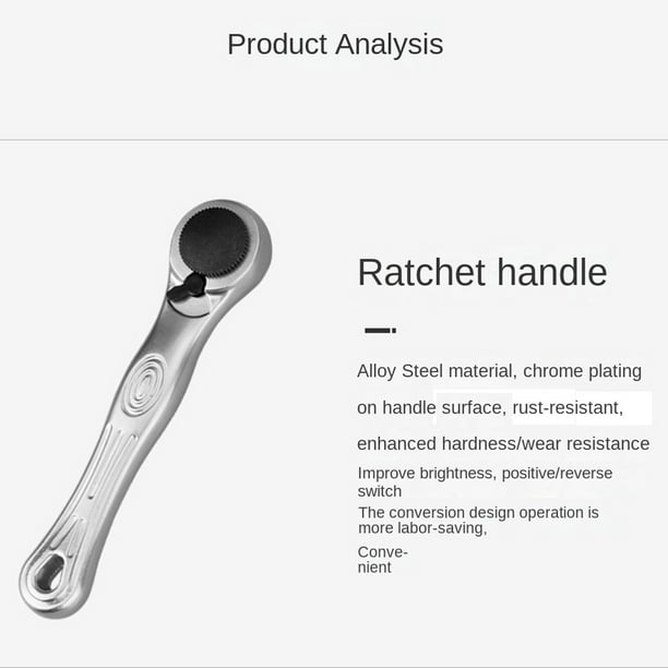 Bike Repair Kit Ratchet Wrench Close Quarter Adjustable Wrench