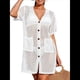 thumbnail image 1 of Vestido de Crochet con Botones y Abertura Lateral para Mujer, Traje de Baño con Bolsillos M, 1 of 9