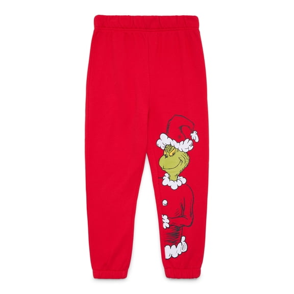 Dr. Seuss Grinch Little and Big Boys' Graphic Jogger Pants, Sizes 4-18