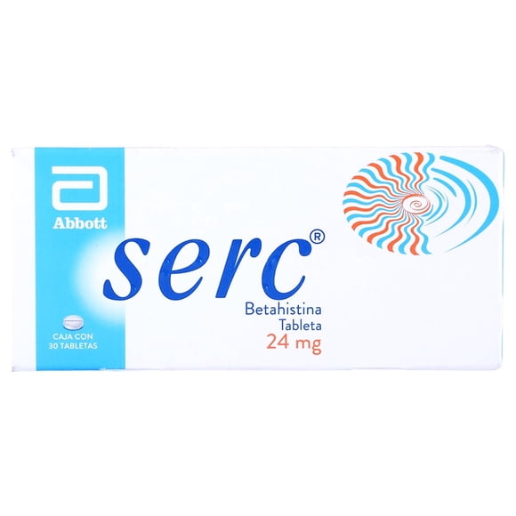 Serc caja con 30 tabletas de 24mg cada una