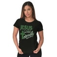 thumbnail image 3 of Jesus Lives Eternally Christian Womens Slim Fit Graphic Tee Brisco Brands S, 3 of 5