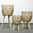 thumbnail image 1 of Bamboo Woven Flower Rack Willow Flower Rack Straw Woven Living Room Floor Green Planting Flower Rack Balcony Floor Flower Rack Solid Wood Flower Rack, 1 of 6