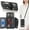 04-Black Leopard, variant on for iPhone 16 Pro Case with Card Holder and Strap - Zipper Pocket,Crossbody Lanyard Strap,Credit Card Holder,Stand Ring,Cute Phone Wallet Case for Women(Wine Red,6.3 Inch)