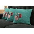 thumbnail image 5 of Ambesonne Indie Throw Pillow Cover 4 Pack, Cool Pink Retro Earphones, 18", Turquoise Ruby Pale Pink, 5 of 5