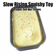 thumbnail image 2 of Slow Rising Squishy Toy with Super Soft Wet Texture, Fake Loaf Cake in Baking Pan with Colorful Sprinkles, Yellow, for Relaxation, Toy, 2 of 3