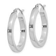 thumbnail image 2 of 14K White Gold Earring Hoop Women'S 25 mm 3Mm Polished Square Tube Earrings, 2 of 4