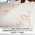 thumbnail image 3 of Southshore Fine Living, Inc. Floral Taupe & White King Pillow Shams 20"x36", Taupe on White, 3 of 5