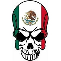 5" Skull Mexico Mexican Flag Decal 3M Reflective sticker