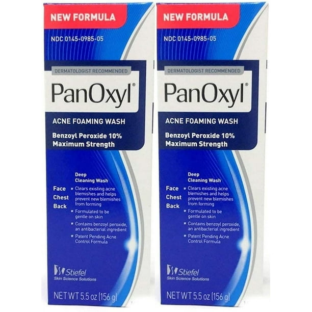 Jabón espumoso para el acné PanOxyl, 10% con peróxido de benzoilo