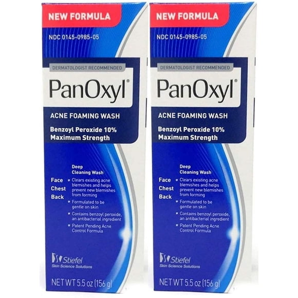 Jabón espumoso para el acné PanOxyl, 10% con peróxido de benzoilo