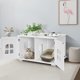 thumbnail image 4 of Costway Arenero para Gatos Casita-Mesita de Noche para Animales con Dobles Puertas y Ventanas Entrada Casita Decorativa Blanco81 x 53 x 49 cm, 4 of 9