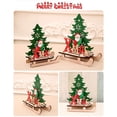 thumbnail image 6 of 1PC New Year DIY Decor Santa Snowman Elk Xmas Sled Ornaments Christmas Decorations for Home Crafts Wooden Jigsaw Gifts, 6 of 17