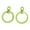 Light Green, variant on Lifetechs 1 Pair Circle Stitching Hollow Stud Earrings Acrylic Hoop Splicing Drop Earrings Colorful Contrast Geometric Lightweight Dangle Earrings