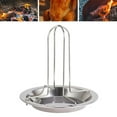 thumbnail image 6 of Steel Chicken Roaster Rack for BBQ Grilling Sturdy and upright design for Lot I3, 6 of 9