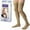 Beige, variant on Jobst for Men 15-20 Closed Toe Thigh High Compression Stockings Khaki Small
