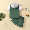thumbnail image 5 of YTDSCS Toddler Baby Infant Summer Clothes Outfits for Boys Girls 3M-3Years Hooded Short Sleeve Hooded Sweatsuit Top+Shorts Pants Infant 2 Piece Outfits, 5 of 8