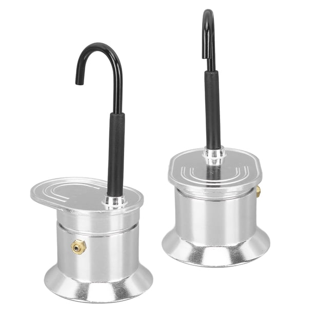 Cafetera italiana aleación de aluminio 1 taza 50 ml boquilla protectora contra el óxido estufa Moka Pot portátil fácil de operar funciona rápido para viajar ANGGREK Otros