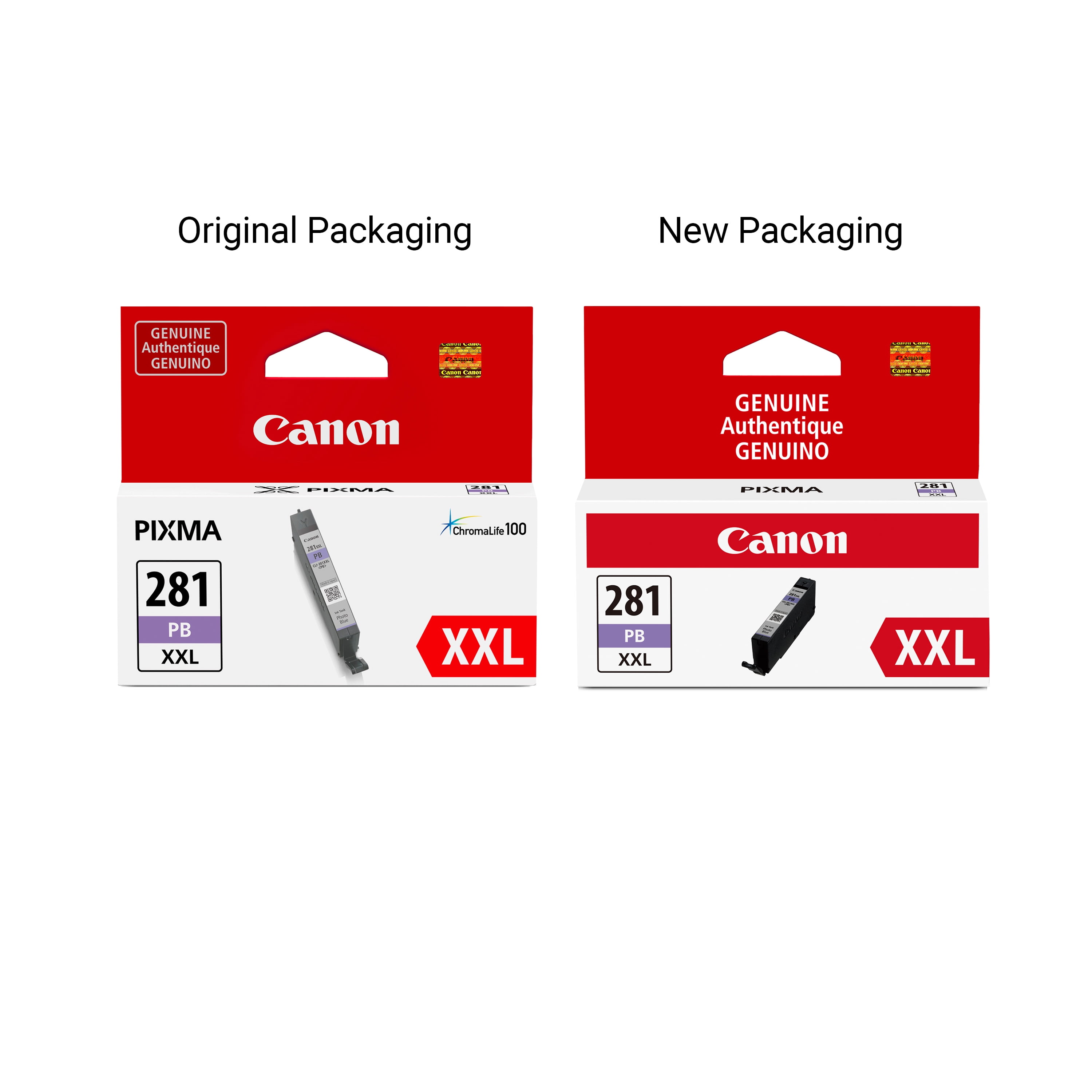 (2 pack) Canon CLI-281 XXL PB Photo Blue Ink Cartridge